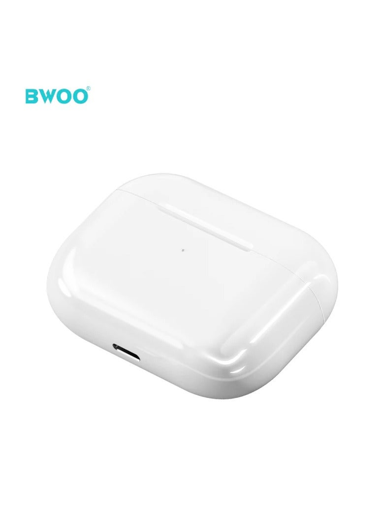 BWOO Anc Noise Reduction Wireless Earphone White - Image 3